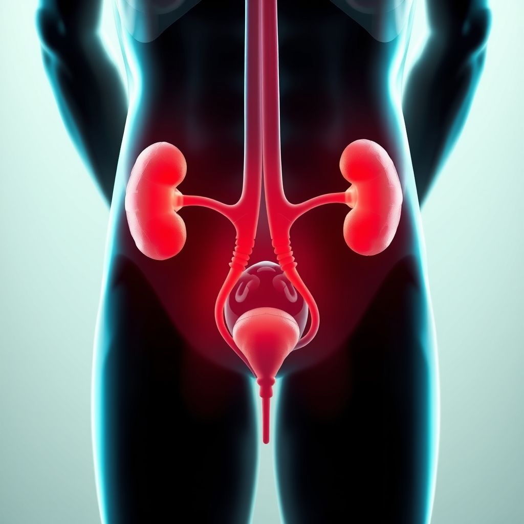 Human urinary system illustration
