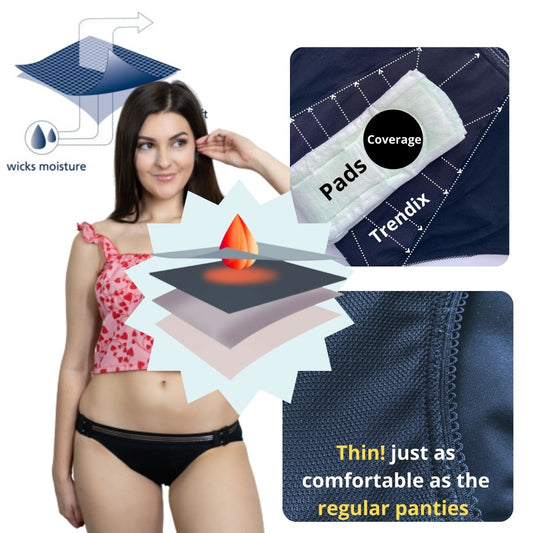 Trendix's reusable panty in a minimalist setting