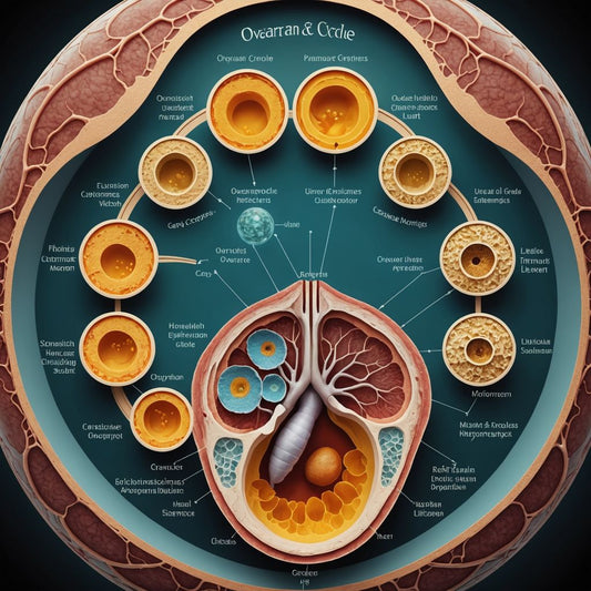 Hyper realistic ovarian cycle illustration