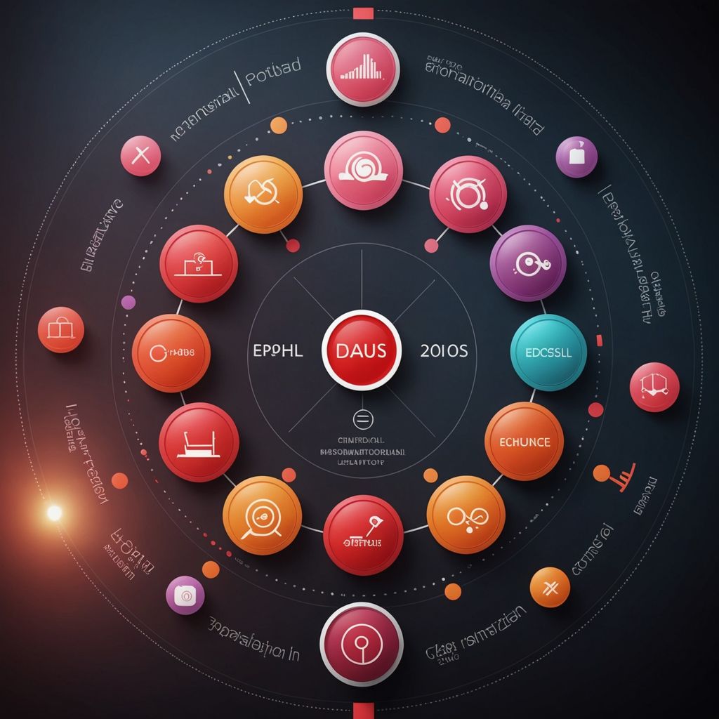 Diagram showing different phases of the menstrual cycle.