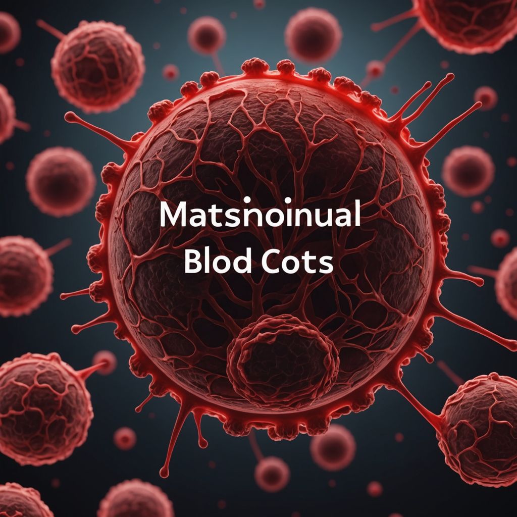 Menstrual blood clots with explanatory text