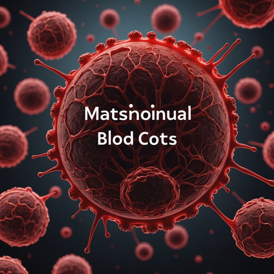 Menstrual blood clots with explanatory text