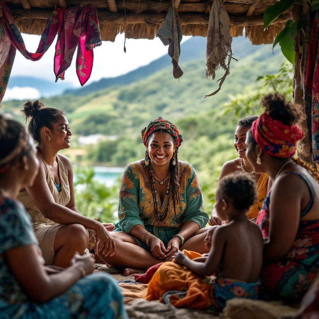 Evalani Pouli with community members in Tonga workshop.