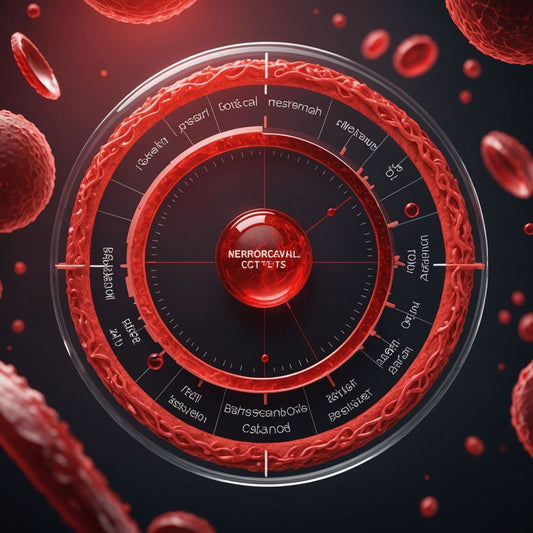 Menstrual cycle diagram with blood clot prevention tips