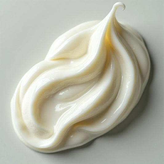 Close-up of thick white creamy substance