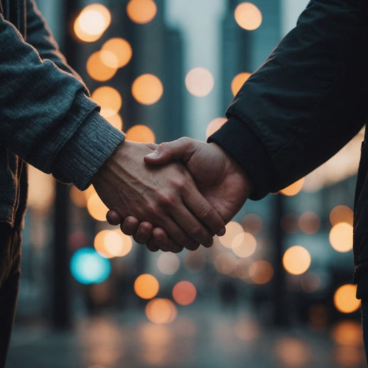 Couple holding hands, supporting each other through PMDD journey.